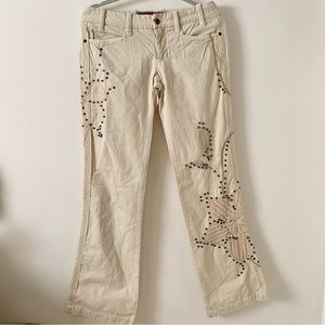 Johnny Was Biya Embroidered Bootcut Flare Jeans